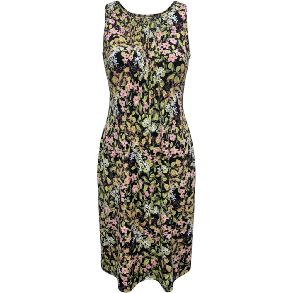 J Jill Wearever Collection Floral Tank Dress Women Small Stretch Cottagecore
